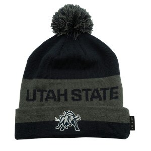 Nike Utah State Aggie Bull Pom-Pom Beanie